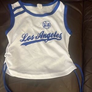 Kids Los Angeles Blue and White Tank Top